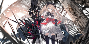 Картинка аниме оружие +техника +технологии девушка