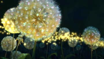 Картинка рисованное цветы одуванчик