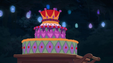 Картинка рисованное еда фонарики торт