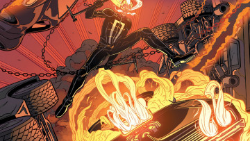 Картинка рисованное комиксы призрачный гонщик