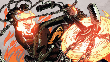 Картинка рисованное комиксы призрачный гонщик