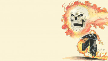 Картинка рисованное комиксы призрачный гонщик