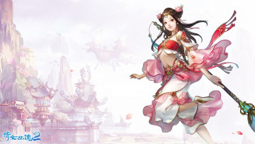 обоя видео игры, ~~~другое~~~, девушка, магия, игра, маг, посох, история, призрака, 2