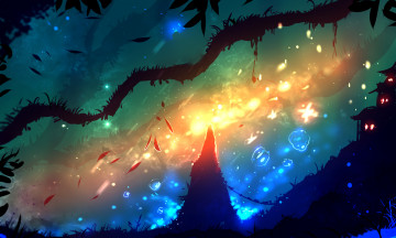 Картинка фэнтези пейзажи огоньки