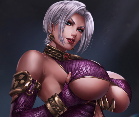 Обои картинки фото видео игры, soulcalibur, boobies, big, boobs, tits, breast, busty, titty, soul-calibur, giat, chest, isabella, valentine, large, pose, kyojin, huge
