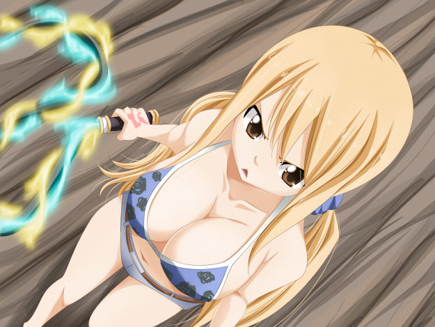 Обои картинки фото аниме, fairy tail, люси