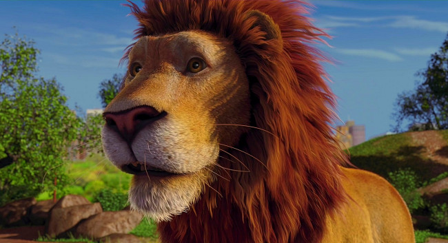 Обои картинки фото мультфильмы, the wild, лев, деревья, камни