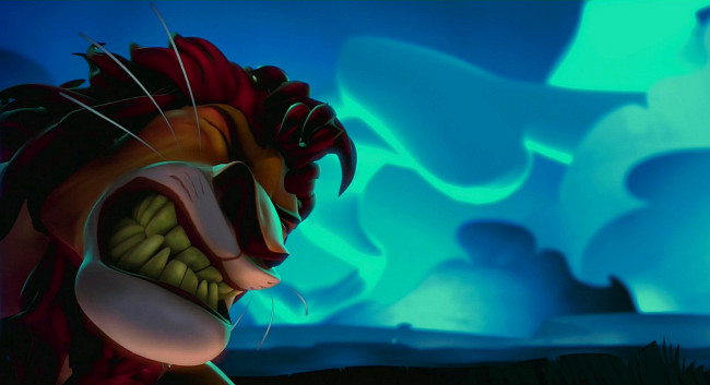 Обои картинки фото мультфильмы, the wild, лев, оскал