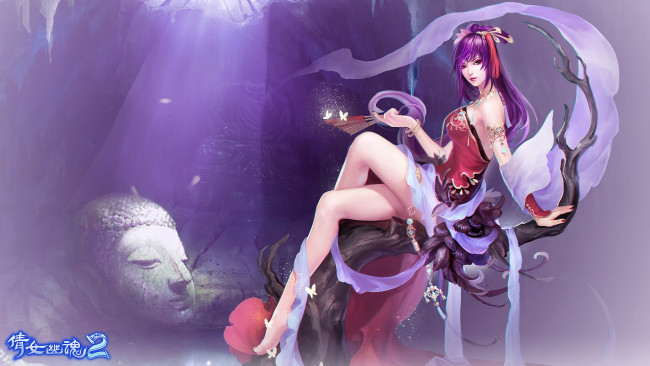 Обои картинки фото видео игры, ~~~другое~~~, девушка, магия, игра, веер, маг, npc, история, призрака, 2