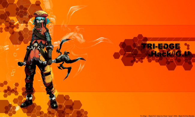 Обои картинки фото аниме, hack, sign, парень