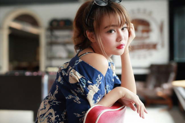 Обои картинки фото девушки, -unsort , азиатки, девушка, взгляд, азиатка