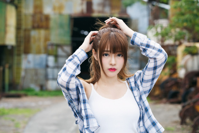 Обои картинки фото девушки, -unsort , азиатки, лицо, взгляд