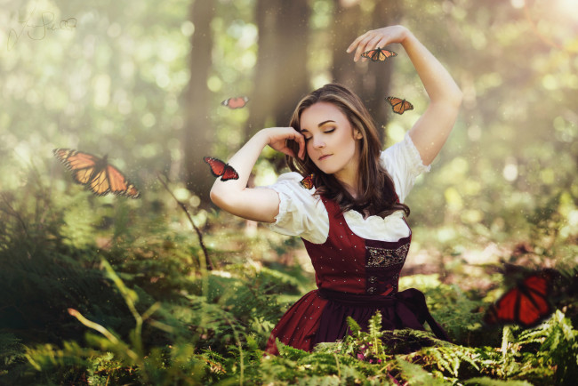 Обои картинки фото девушки, -unsort , креатив, взгляд, лицо