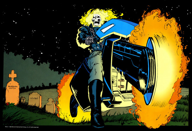 Обои картинки фото рисованное, комиксы, призрачный, гонщик