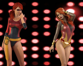 Картинка 3д+графика люди+ people фон взгляд девушки