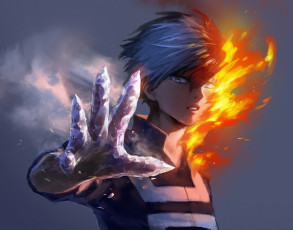 Картинка аниме boku+no+hero+academia парень