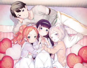 обоя аниме, kyou kara ore wa loli no himo, девочки, парень