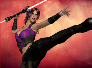 Картинка 3д+графика фантазия+ fantasy фон взгляд девушка