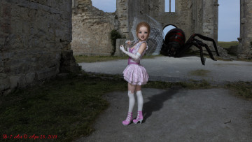 Картинка 3д+графика фантазия+ fantasy девушка взгляд фон