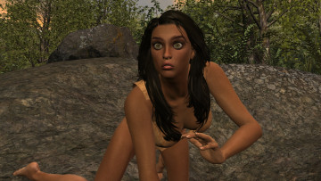 Картинка 3д+графика фантазия+ fantasy девушка взгляд фон