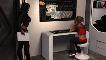 Картинка 3д+графика фантазия+ fantasy взгляд фон девушки