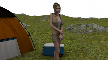 Картинка 3д+графика люди+ people фон девушка взгляд