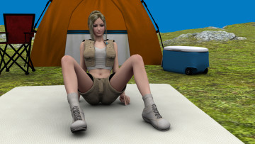 Картинка 3д+графика люди+ people фон взгляд девушка