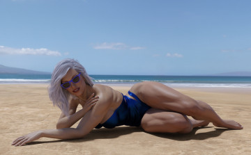 Картинка 3д+графика люди+ people взгляд фон девушка