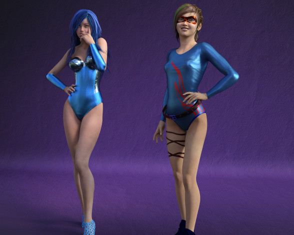 Обои картинки фото 3д графика, люди , people, взгляд, девушки, фон