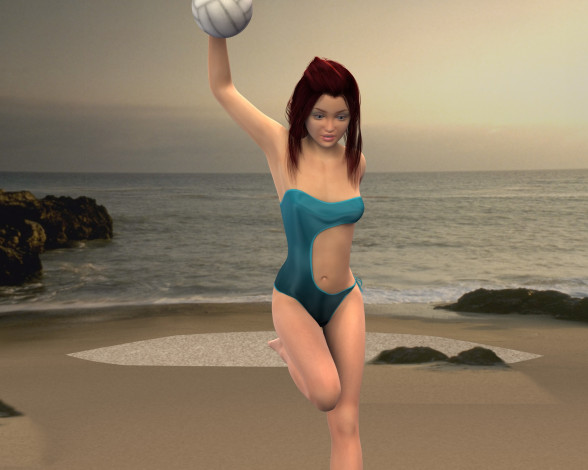 Обои картинки фото 3д графика, люди , people, взгляд, фон, девушка