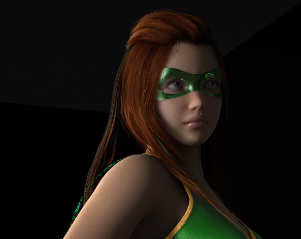 Обои картинки фото 3д графика, люди , people, взгляд, фон, девушка