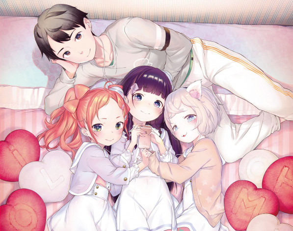 Обои картинки фото аниме, kyou kara ore wa loli no himo, девочки, парень