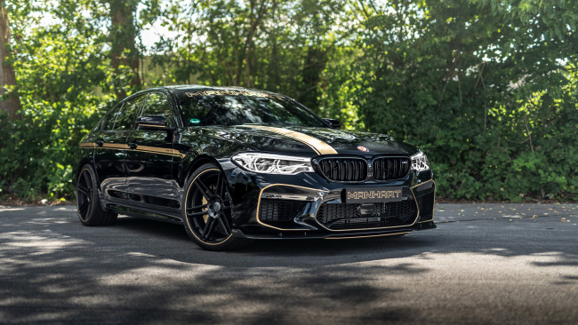Обои картинки фото 2018 bmw m5 manhart racing mh5 700, автомобили, bmw, черный, бмв, тюнинг, 2018, m5, manhart, racing, mh5, 700