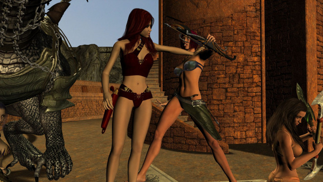 Обои картинки фото 3д графика, фантазия , fantasy, девушка, фон, взгляд