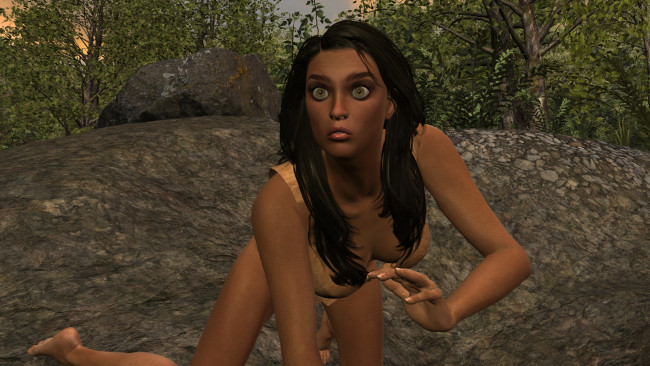 Обои картинки фото 3д графика, фантазия , fantasy, девушка, взгляд, фон