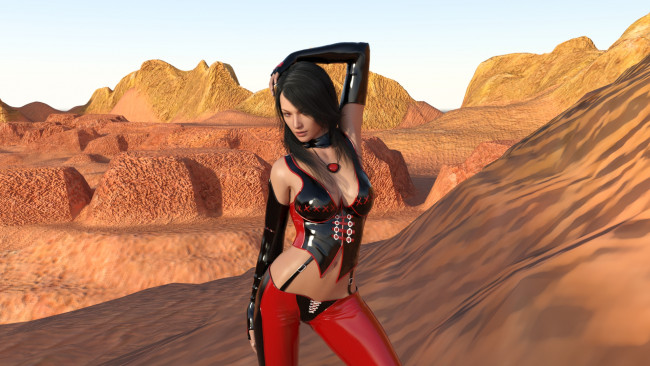 Обои картинки фото 3д графика, люди , people, взгляд, девушка, фон