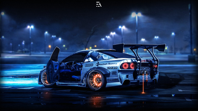 Обои картинки фото автомобили, виртуальный тюнинг, nissan