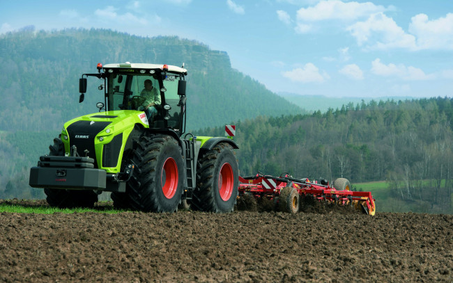 Обои картинки фото claas xerion 4000, техника, тракторы, трактор, claas, хerion, 4000, сельскохозяйственная