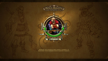 обоя видео игры, king`s bounty,  the legend, воин, орк, маг