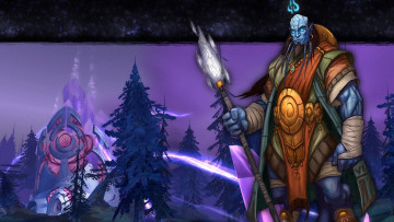 Картинка видео+игры world+of+warcraft +the+burning+crusade посох лес дренеи воин