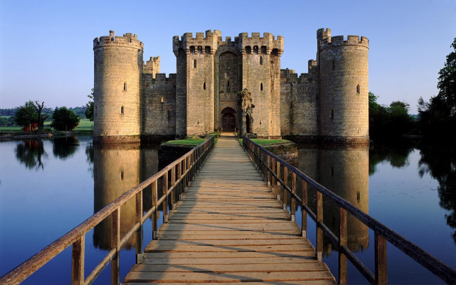 Обои картинки фото bodiam castle, города, замки англии, bodiam, castle