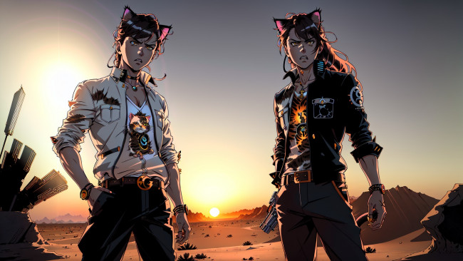 Обои картинки фото аниме, животные,  существа, нейросети, графика, нейроарт, ai, art, нейронные, сети, рисунки, нейро, искусство