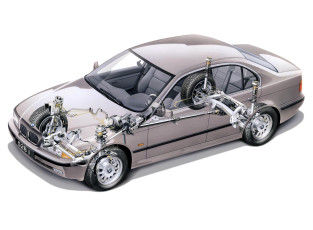 Картинка 1997+bmw+5-series+touring автомобили рентген серый детали