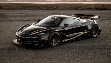 Картинка автомобили mclaren black road supercar liberty walk lb works 720s body kit