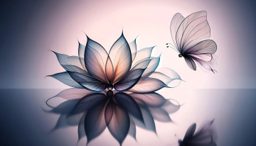 обоя разное, компьютерный дизайн, бабочка, цветок