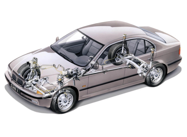 Обои картинки фото 1997 bmw 5-series touring, автомобили, рентген, серый, детали