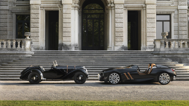 Обои картинки фото автомобили, bmw, черные, модели, ступени, здание