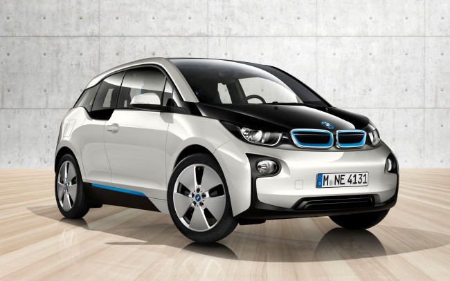 Обои картинки фото bmw i3, автомобили, bmw, белый, стена