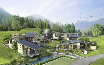 Картинка 3д графика architecture архитектура