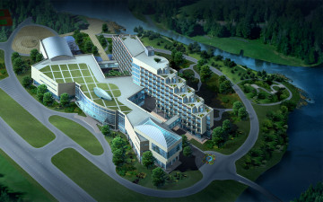 Картинка 3д графика architecture архитектура